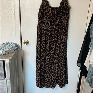 Leopard Print Sleeveless Dress